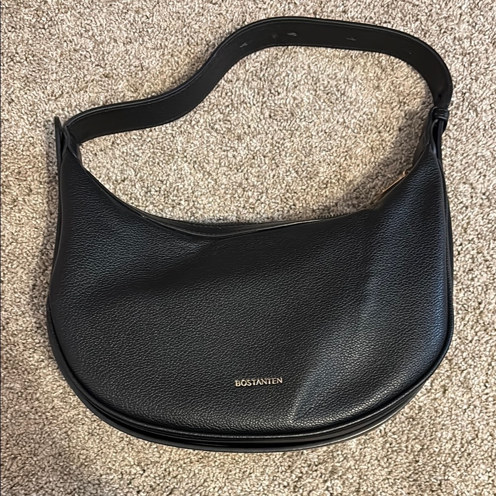 BOSTANTEN Black Leather Shoulder Bag